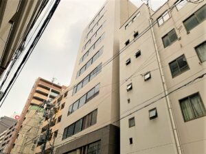 大阪市　ビル　外壁補修　外壁塗装　テント貼替え　ピンネット工法　工事　DAITAKU　ダイタク