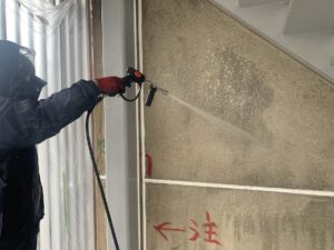 大阪市　オフィスビル　外壁塗装工事　DAITAKU　ダイタク　高圧水洗浄