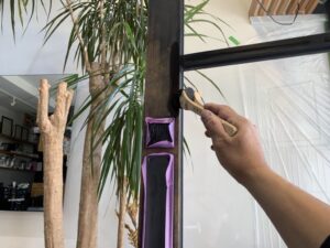 奈良市　店舗改装　木製建具塗装　ＷＡＸ塗装　ダイタク　DAITAKU　奈良　生駒