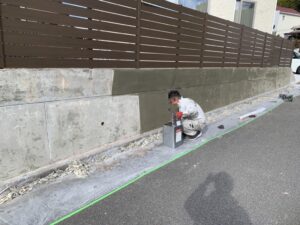 生駒市　戸建て　擁壁　塗装工事　DAITAKU　ダイタク　奈良　生駒