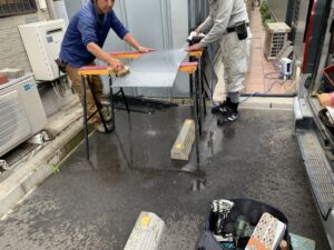 奈良市　戸建て　テラス屋根　ポリカ　清掃　解体　復旧　ダイタク　DAITAKU　奈良　生駒