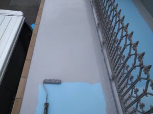 生駒市　戸建て　ガレージ屋根　防水工事　ウレタン塗膜防水　DAITAKU　ダイタク　奈良　生駒