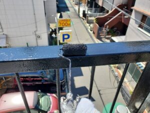 奈良市　戸建て　屋上　手摺　鉄骨階段　外部階段　鉄部塗装工事　DAITAKU　ダイタク　奈良　生駒