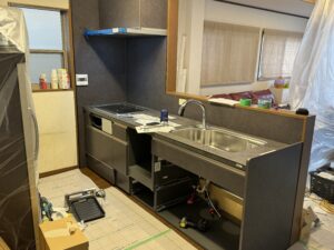 システムキッチン　水回り　入替　戸建て　生駒市　奈良市　ダイタク　DAITAKU
