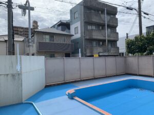 吹田市　幼稚園　プール　壁　ポール　生駒市　ダイタク　DAITAKU