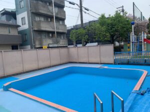 吹田市　幼稚園　プール　壁　ポール　生駒市　ダイタク　DAITAKU