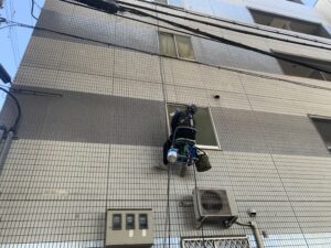 大阪市　マンション　ゴンドラ　屋上　外壁　塗装　シーリング　高所作業　生駒市　奈良市　ダイタク　DAITAKU