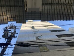 大阪市　マンション　ゴンドラ　屋上　外壁　塗装　シーリング　高所作業　生駒市　奈良市　ダイタク　DAITAKU